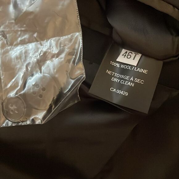 Peter Millar Black Wool Two Button Blazer Sport Coat Jacket Size 46T - Picture 7 of 9